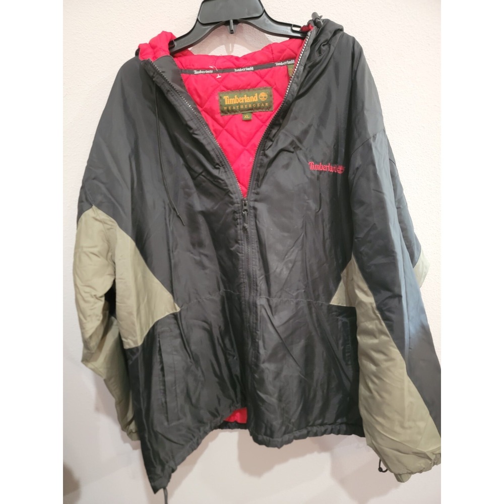 Timberland Weathergear Mens Winter Jacket Coat  Black Gray XL Warm Waterproof